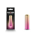 Chroma Sunrise - Small Metallic Pink/Gold USB Rechargeable Bullet Vibrator (6.8 cm, Body-Safe Silicone)