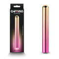 Chroma Sunrise - Large Metallic Pink/Gold USB Rechargeable Vibrator (13.8 cm, Body-Safe Silicone)