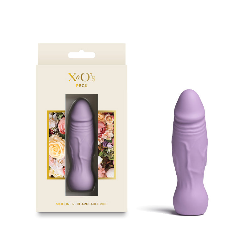 X & O's Bullet – Rechargeable – Body-Safe Silicone – Lavender – 9.9 cm