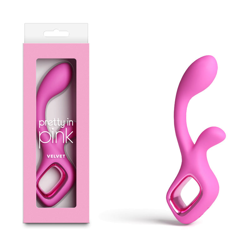 Pretty in Pink Vibrator – USB Rechargeable, Body-Safe Silicone – Pink – 18.7 cm