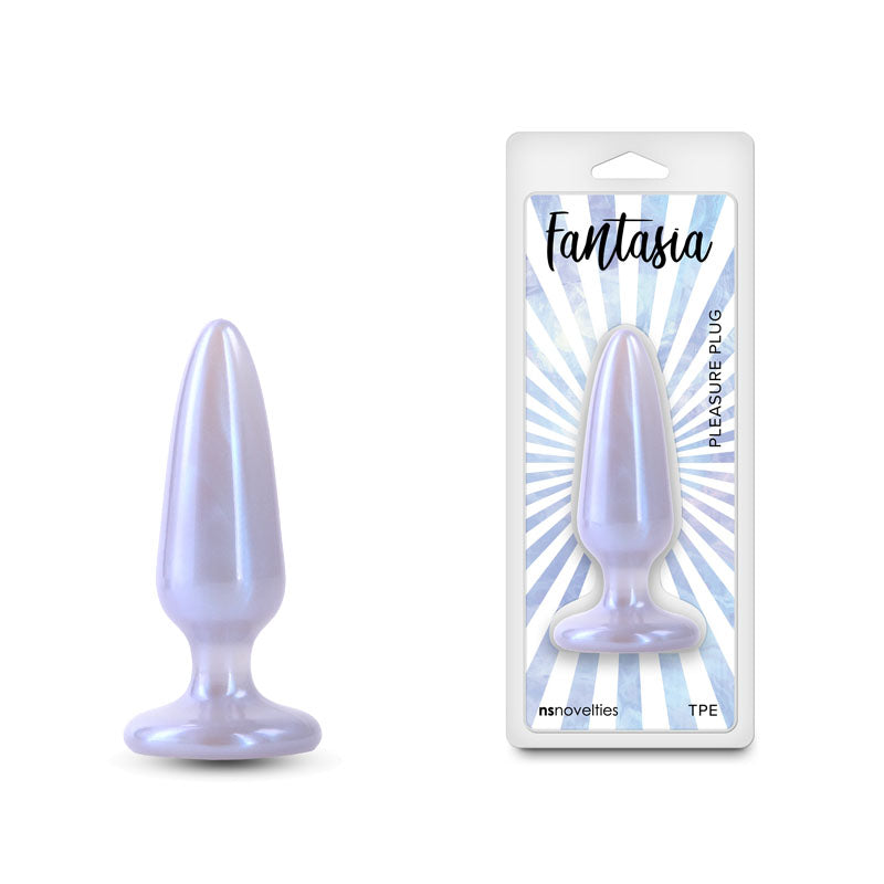 Fantasia - Small Azure Pleasure Plug - Body-Safe Silicone - 10.3 cm (USB Rechargeable)