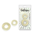 Fantasia - Double Stack Amber Cock Rings Set - 2 Sizes for Enhanced Pleasure and Comfort