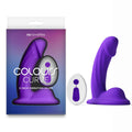 Colors Curve - USB Rechargeable Vibrating Dildo - 5 inches - Purple - 12.6 cm with Wireless Remote for Enhanced Pleasure