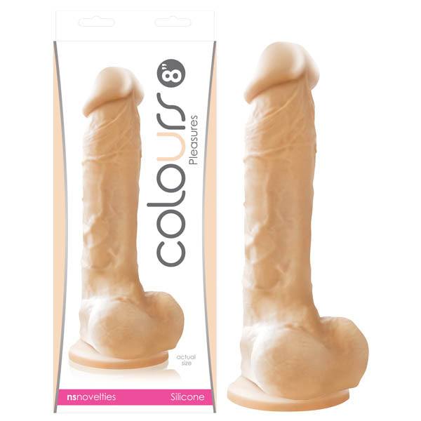 Pleasures Body-Safe Silicone G-Spot Dong – Flesh 20.3 cm (8'') - USB Rechargeable