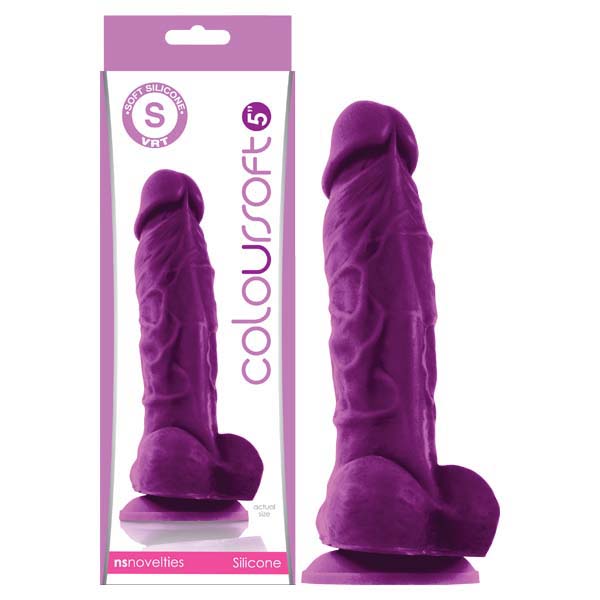 ColourSoft Dongs – Soft, Body-Safe Silicone – Purple – 12.7 cm