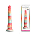 Colours Stacked - 9'' Fantasy Dildo - Red/Gold, Body-Safe Silicone, 23 cm