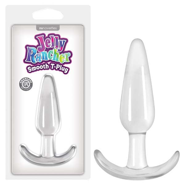 Jelly Rancher Anal Toy – Smooth T-Plug – Clear – 11 cm