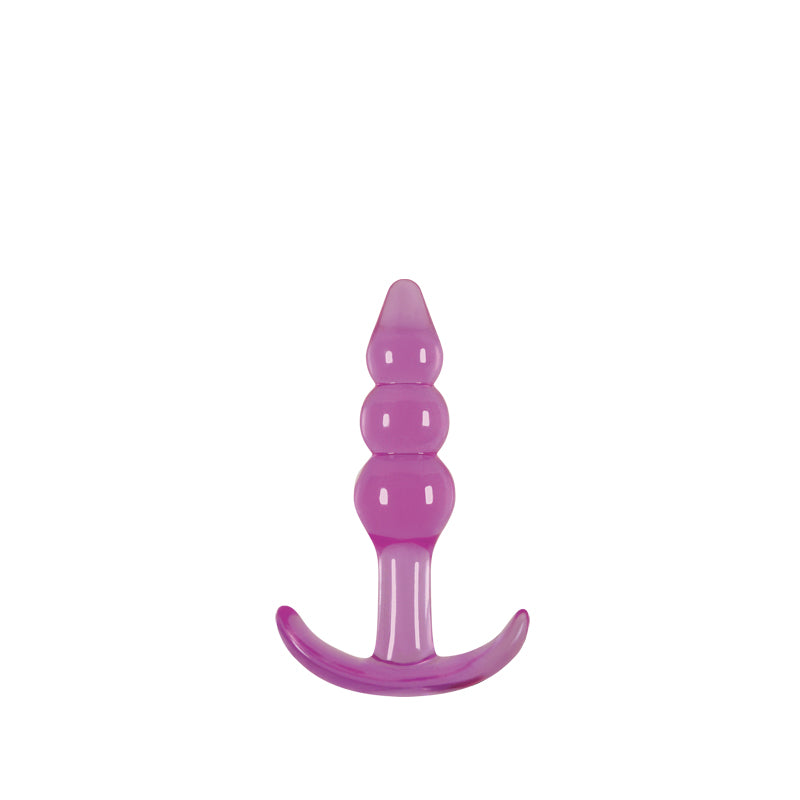 Jelly Rancher Anal Toy – Ripple Design – Body-Safe Silicone – Purple – 10.9 cm