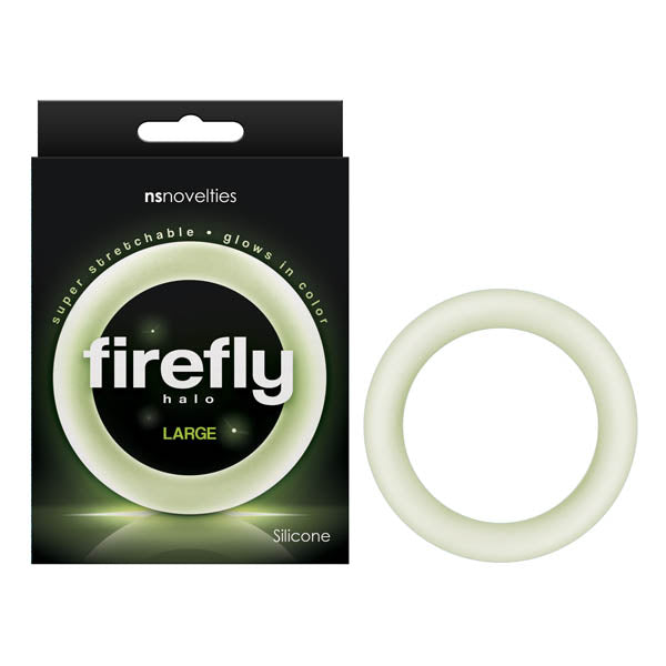 Firefly Halo - Glow-in-the-Dark Clear Large 60mm Body-Safe Cock Ring for Enhanced Pleasure