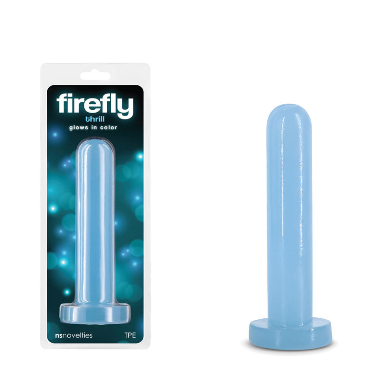 Firefly - Thrill - Glow-in-the-Dark Blue Dildo - Small 15.5 cm - Body-Safe Silicone