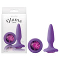 Glams Mini Sparkling Gem Butt Plug – Purple 8.4 cm (3.3 inches) Body-Safe Silicone