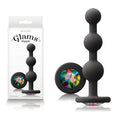 Glams Anal Toy – Ripple Design, Body-Safe Silicone – Black – 11.4 cm