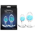 Glams Cosmic 2-Piece Butt Plug Set – Blue & Clear Silicone Plugs (2 Sizes, Body-Safe, USB Rechargeable)