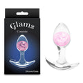 Glams Cosmic Small Butt Plug - Pink & Clear - 8.1 cm Body-Safe Silicone for Wellness and Pleasure