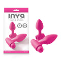 INYA Vibes-O-Spades - Dual Pink Vibrating Butt Plug Set - Body-Safe Silicone, USB Rechargeable, 10 cm Each