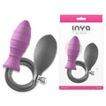 INYA InflataPlay - Gender-Neutral Inflatable Butt Plug - 10.5 cm - Body-Safe Silicone - Vibrant Pink (USB Rechargeable)