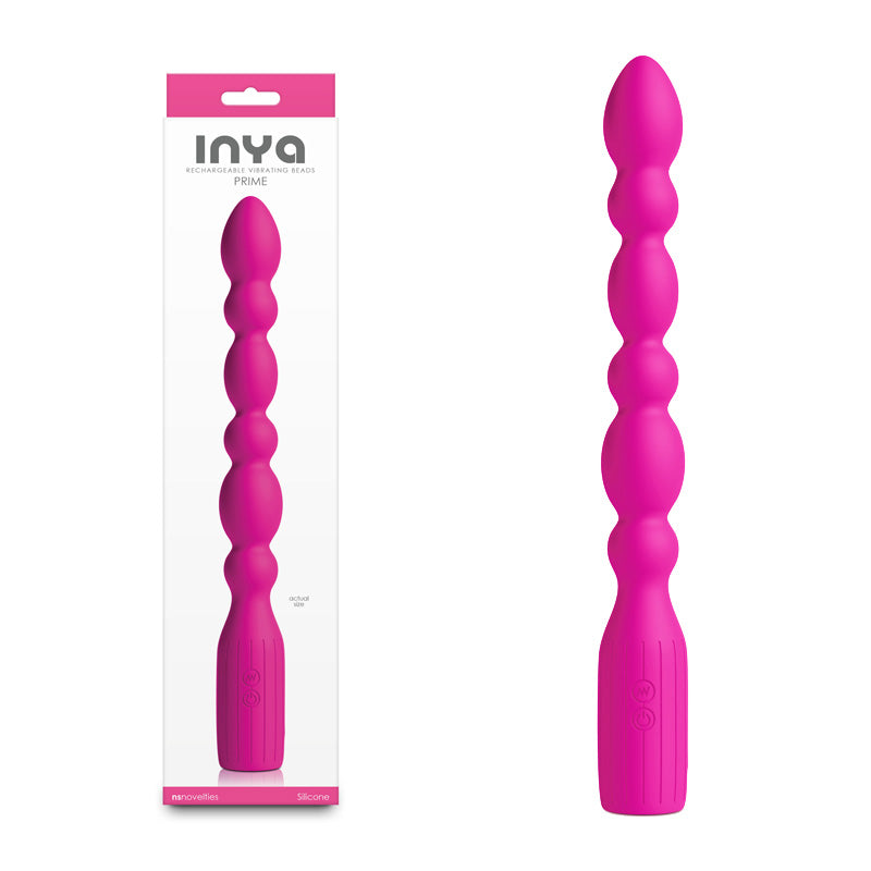 INYA Anal Vibrator – USB Rechargeable – Body-Safe Silicone – Pink – 28.8 cm