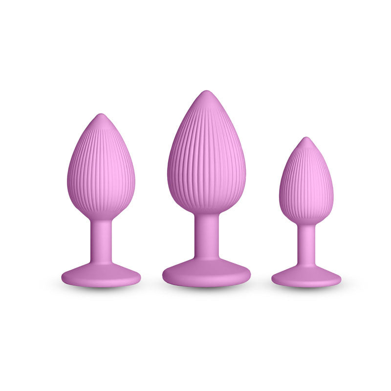 INYA Triple Ace Kit - Blush - Versatile Pink Butt Plug Set in 3 Sizes for All Body Types