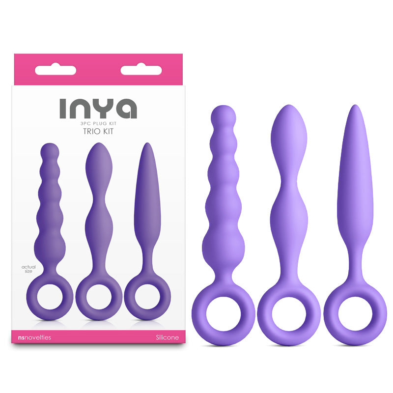 INYA Anal Toys – Set of 3, Body-Safe Silicone – Purple