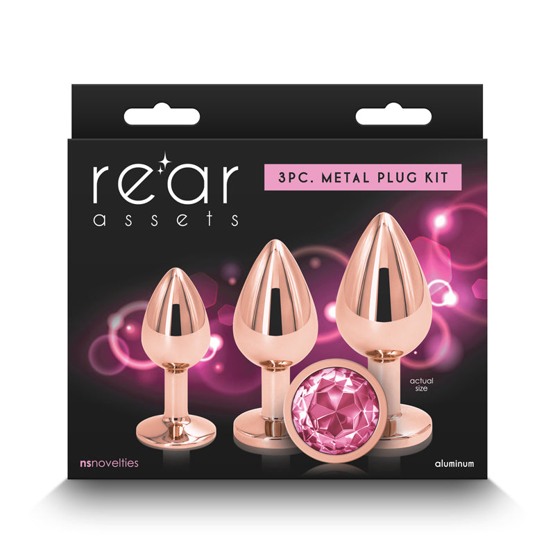 Intimelly Anal Toys – Body-Safe Silicone – Rose Gold – Set of 3 Sizes