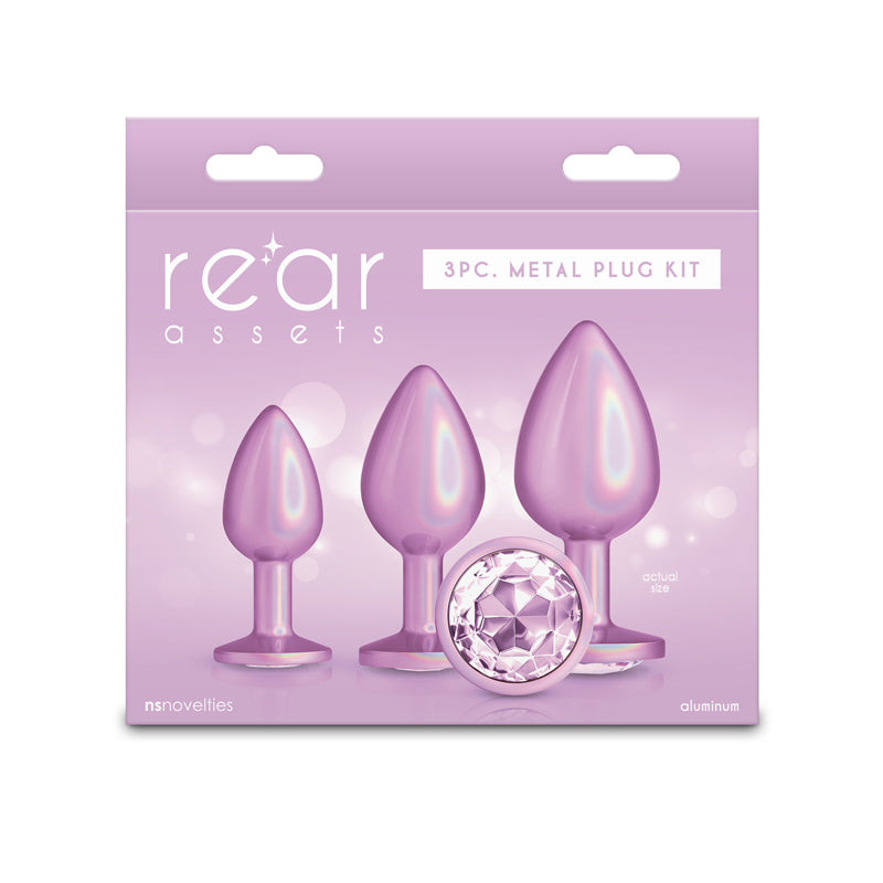 Intimelly Anal Toys – Iridescent Pink Metallic – Set of 3 Sizes