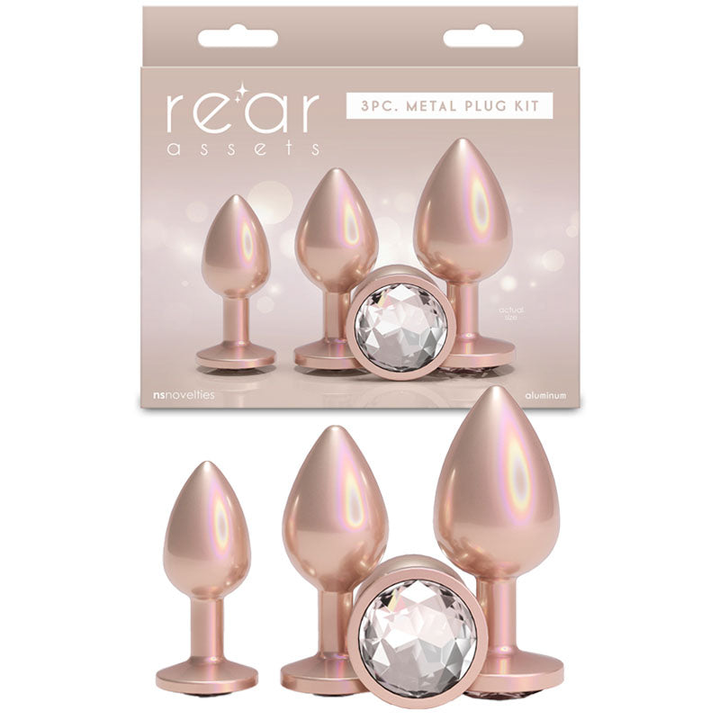 Intimelly Anal Toys – Iridescent Champagne – Set of 3 Sizes