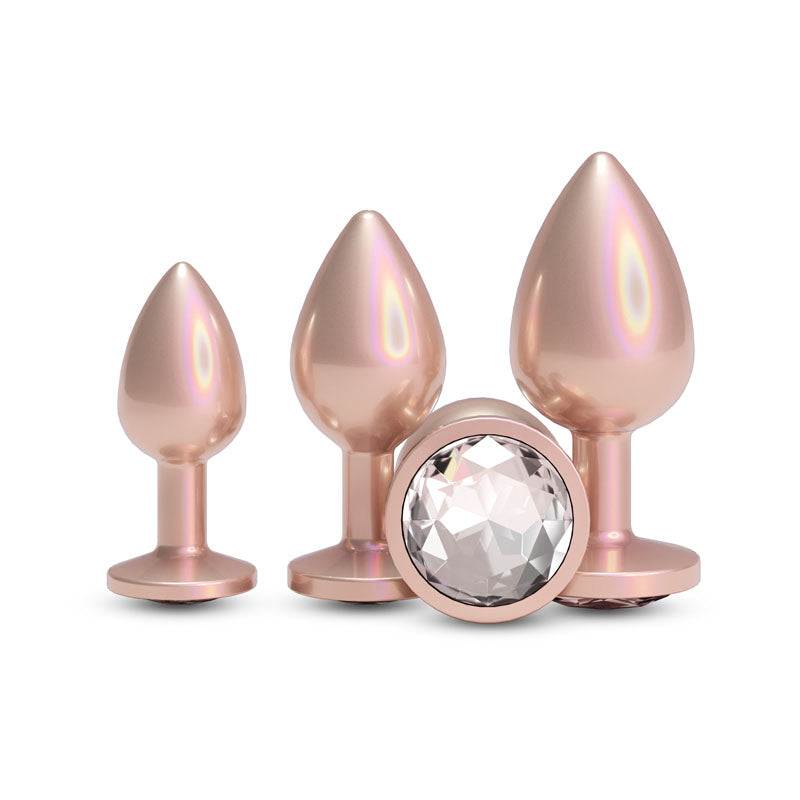 Intimelly Anal Toys – Iridescent Champagne – Set of 3 Sizes