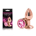 Rose Gold Small Metal Butt Plug with Pink Gem Base – Body-Safe & Stylish for Wellness Exploration