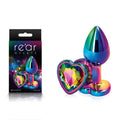 Multi-Coloured Heart Gem Small Metal Butt Plug – Rainbow-Inspired Design (Body-Safe, Gender-Neutral)