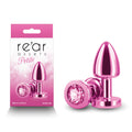 Rear Assets Petite Metal Butt Plug – Pink 6 cm with Gem Base (Body-Safe, Gender-Neutral)