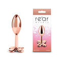 Clover Metallic Butt Plug - Rose Gold (9.2 cm, Body-Safe Silicone, Gender-Neutral)
