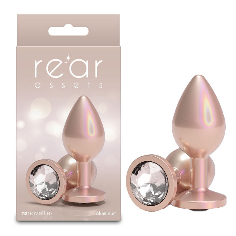 Rear Assets Anal Toy – Iridescent, Medium – Champagne – 8.2 cm