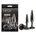 Rear Assets Anal Toys – Tapered Trainer Kit – Gunmetal Grey – Set of 2 Sizes