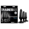 Renegade Body-Safe Butt Plug Trainer Set - Black Silicone - 3 Sizes for Enhanced Pleasure