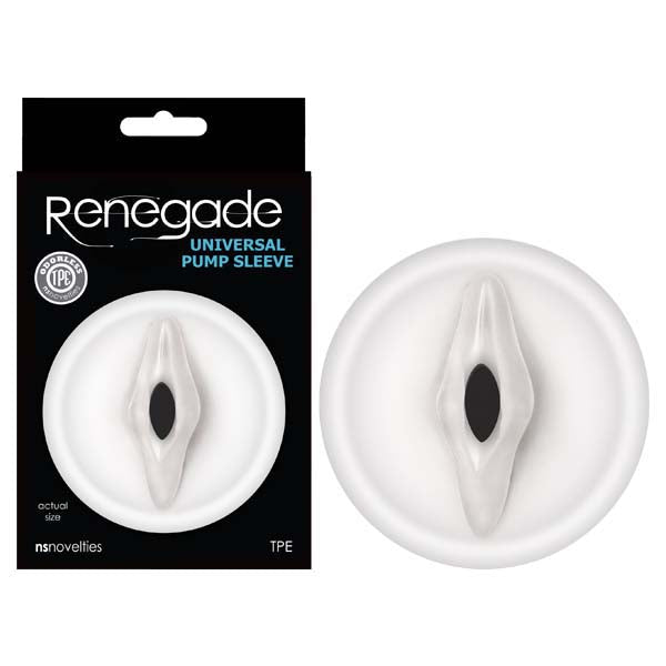 Renegade Body-Safe Clear Vagina-Shaped Penis Pump Sleeve – Universal Fit (Enhances Pleasure, Easy to Clean)