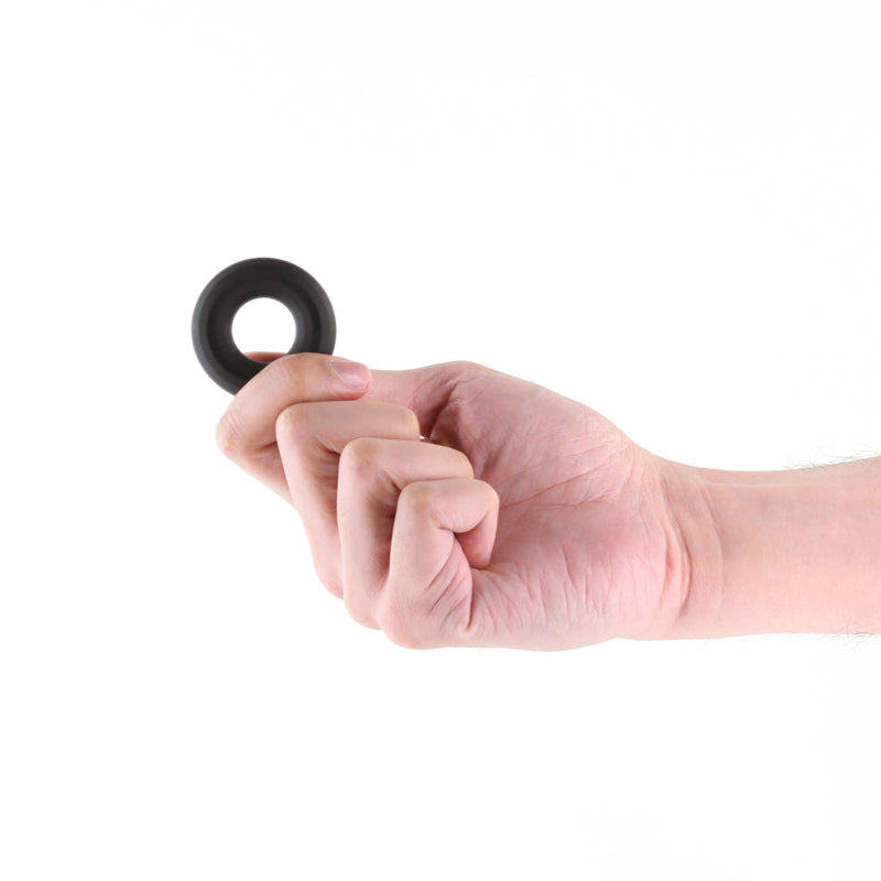 Renegade Fireman Ring - Small - Black - Body-Safe Silicone Cock Ring for Enhanced Pleasure