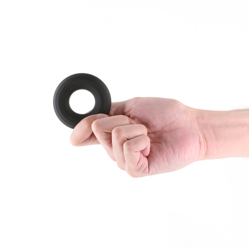 Renegade Fireman Ring - Large - Black - Premium Body-Safe Silicone Cock Ring for Enhanced Pleasure