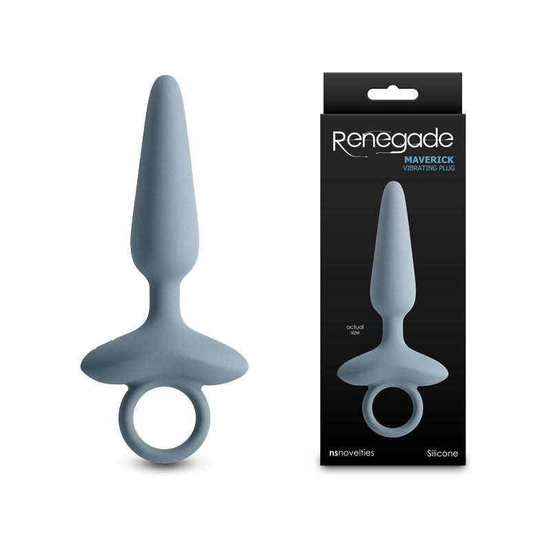 Renegade Maverick - Grey 15 cm USB Rechargeable Body-Safe Vibrating Butt Plug for Wellness and Pleasure