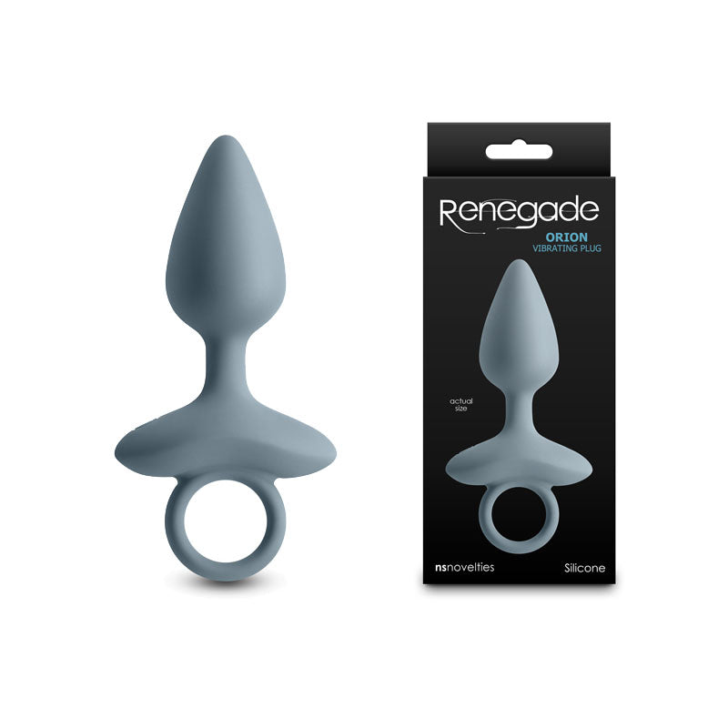 Renegade Orion Body-Safe Silicone Vibrating Butt Plug – Grey (USB Rechargeable, 13 cm)