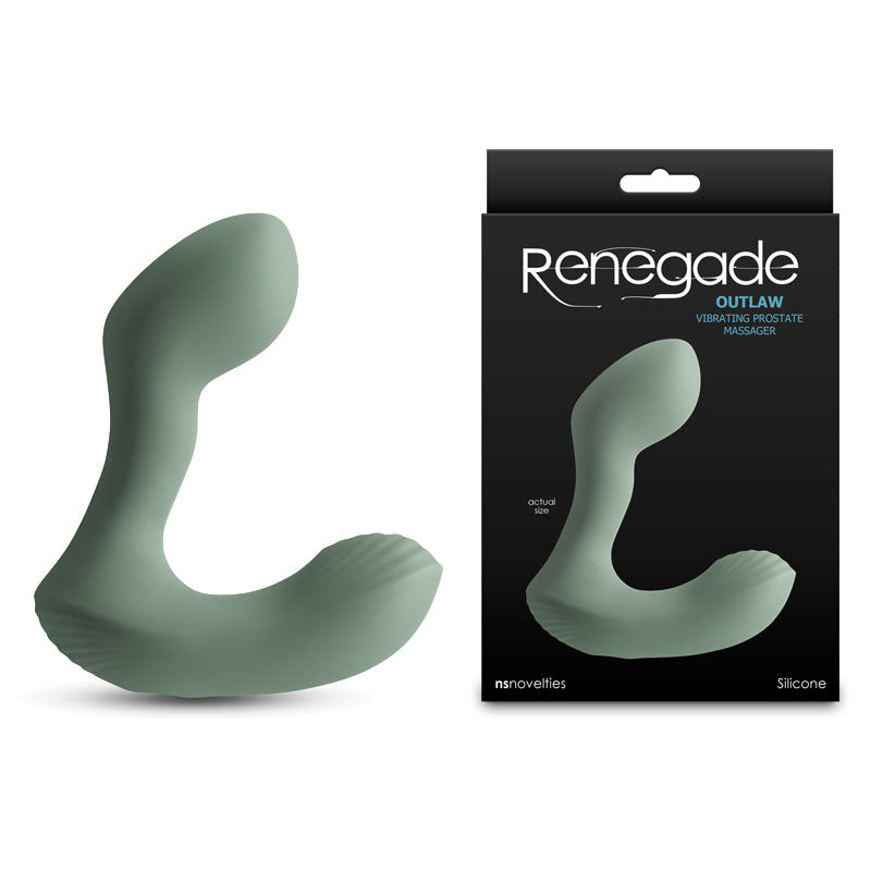 Renegade Outlaw - Sage Green 12 cm USB Rechargeable Prostate Massager for Wellness and Pleasure