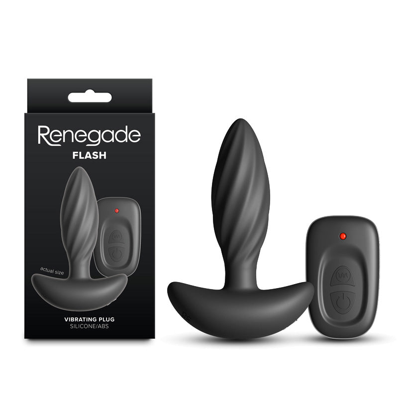 Renegade Anal Toy – USB Rechargeable, Body-Safe Silicone – Black – 10.3 cm