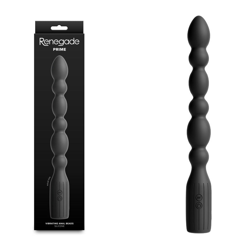 Renegade Anal Beads – USB Rechargeable, Body-Safe Silicone – Black – 28.8 cm
