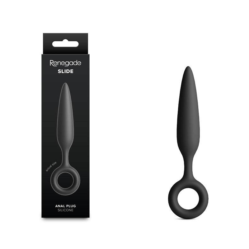 Renegade Anal Plug – Smooth, Body-Safe Silicone – Black – 12.7 cm