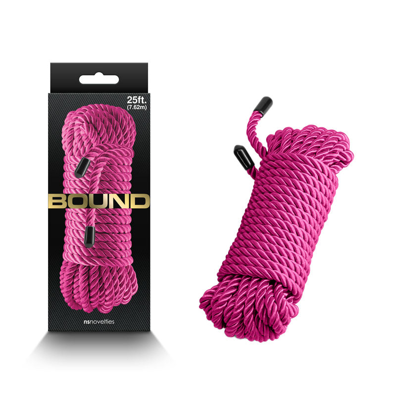 Bound Rope - Pink - 7.6m Body-Safe Bondage Rope for Secure and Sensual Play