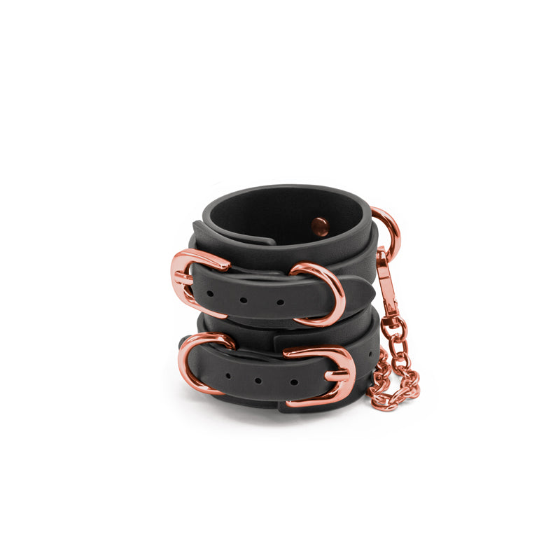 Bondage Couture Adjustable Wrist Restraints - Black - Comfortable and Durable Bondage Gear
