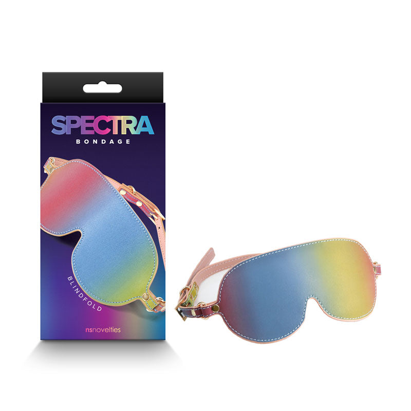 Spectra Bondage Blindfold – Vibrant Rainbow Eye Restraint for Enhanced Sensory Play