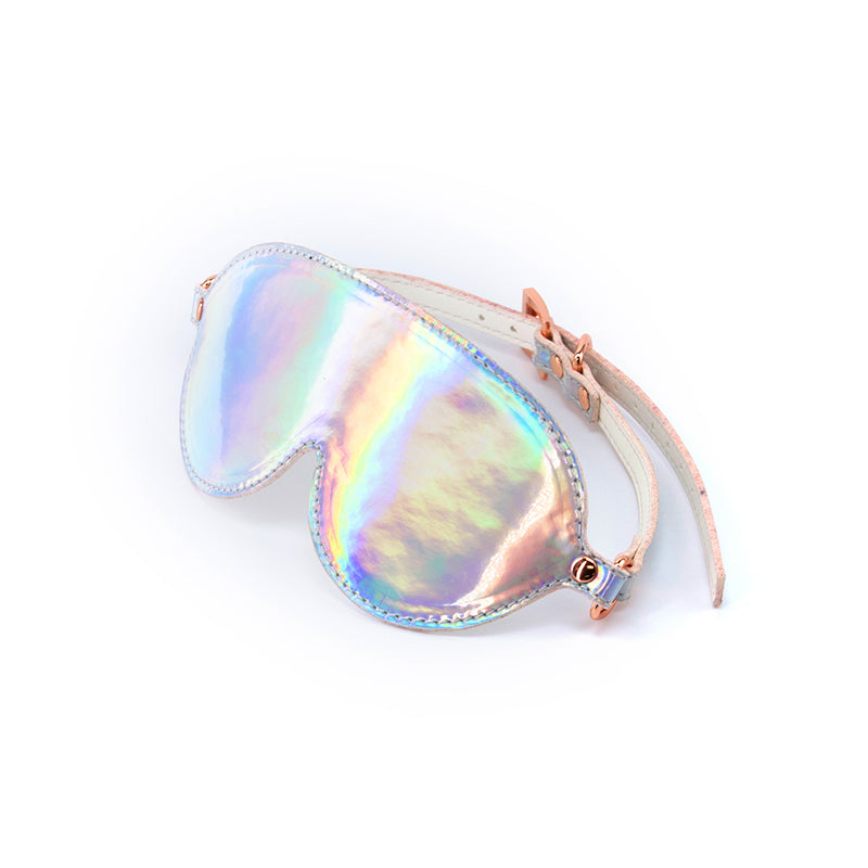 Cosmo Bondage Blindfold - Metallic Rainbow Eye Restraint for Sensory Play and Enhanced Intimacy