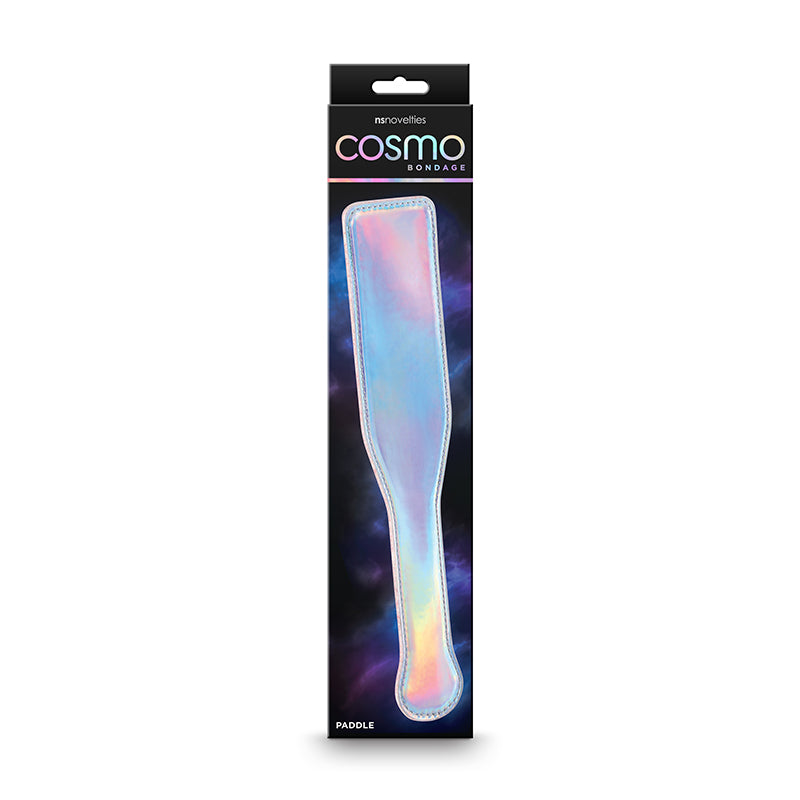 Cosmo Bondage Paddle - Metallic Rainbow Design - Versatile and Body-Safe Adult Toy