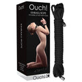 Ouch Kinbaku Body-Safe Rope - 10 Metre Length - Versatile Black Bondage Rope for Safe and Sensual Play