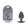 OUCH! Body-Safe Large Anal Plug - Gun Metal Grey - 8.9 cm Butt Plug for Enhanced Pleasure